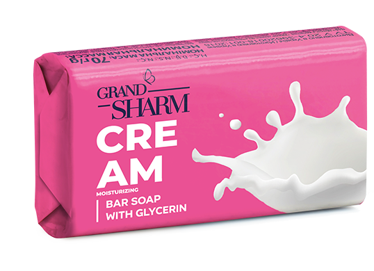 Мило туалетне тверде ТМ "Grand SHARM" марка (К) "Зволожуючий крем" 70г